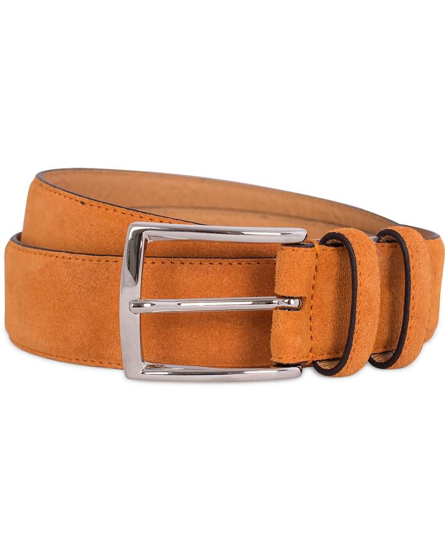 morris suede 3,5 cm belt orange yappb