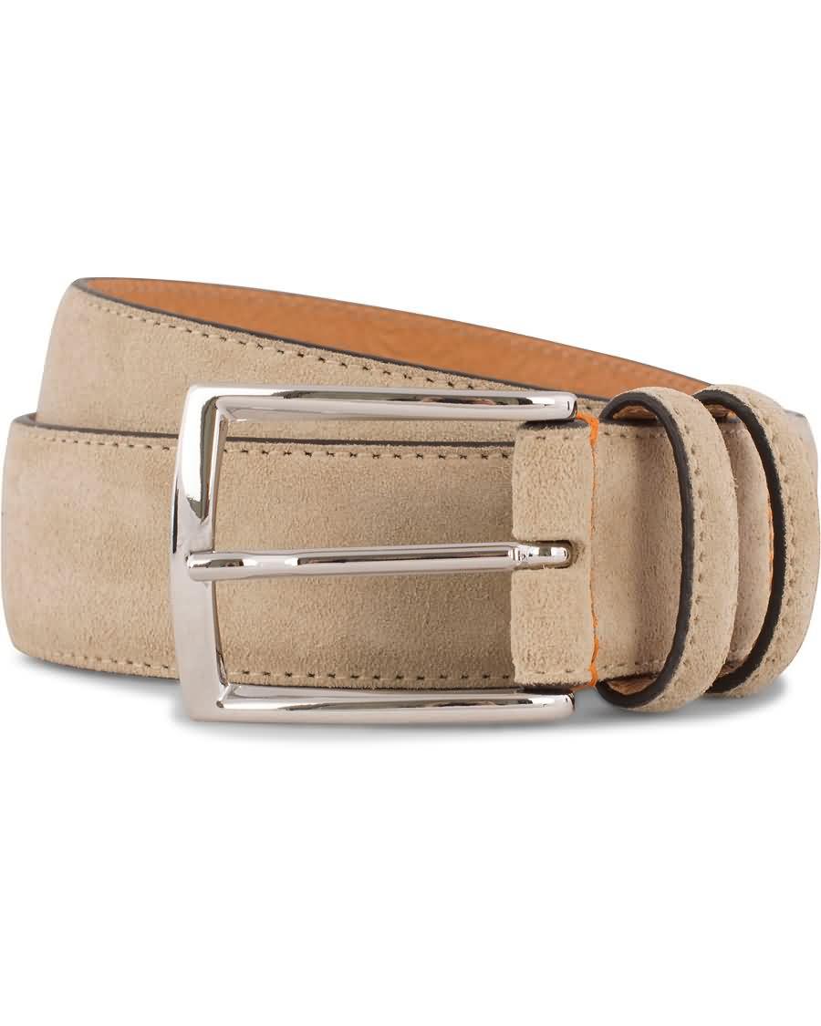 morris suede 3,5 cm belt sand nrco1