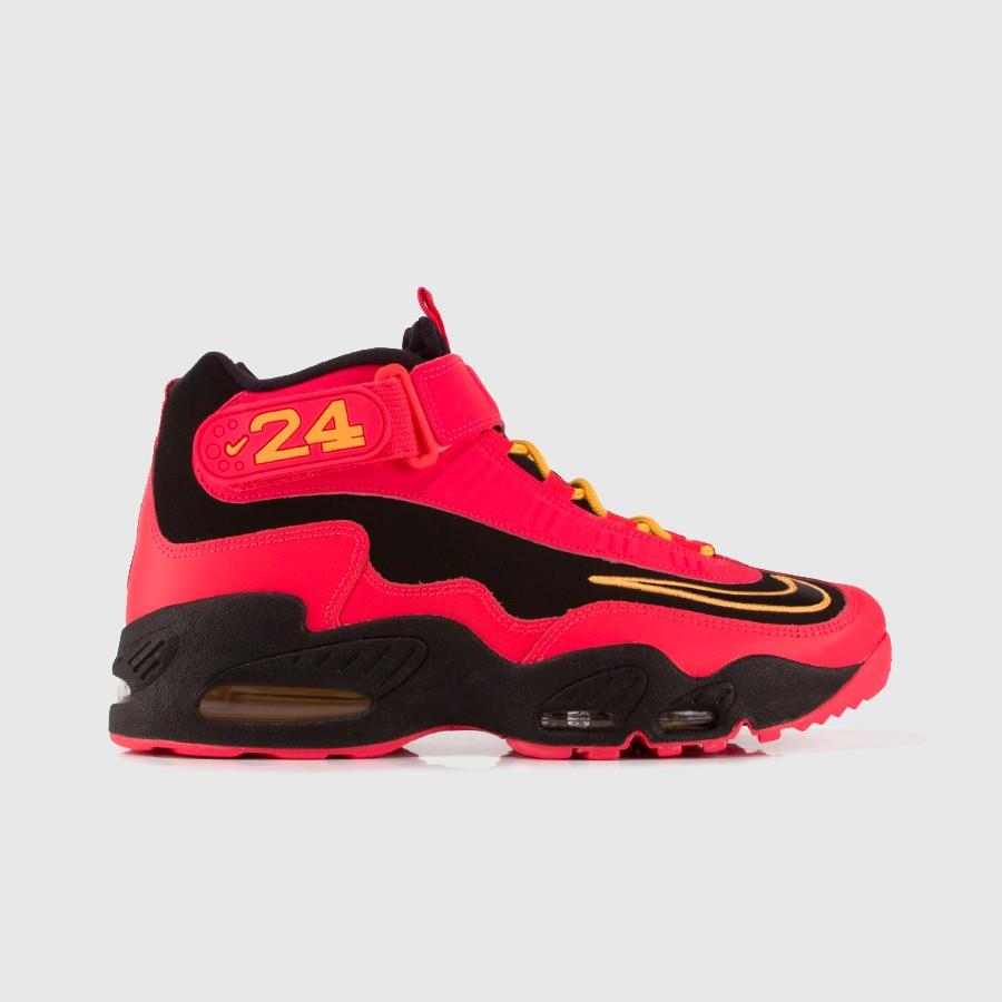 nike air griffey max 1 menn svartelaser crimson sko Fashion Roman cm59q