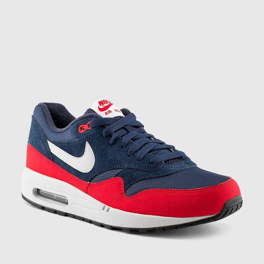 nike air max 1 essential menn navyuniversitet rød sko Casual Sko gj7pi