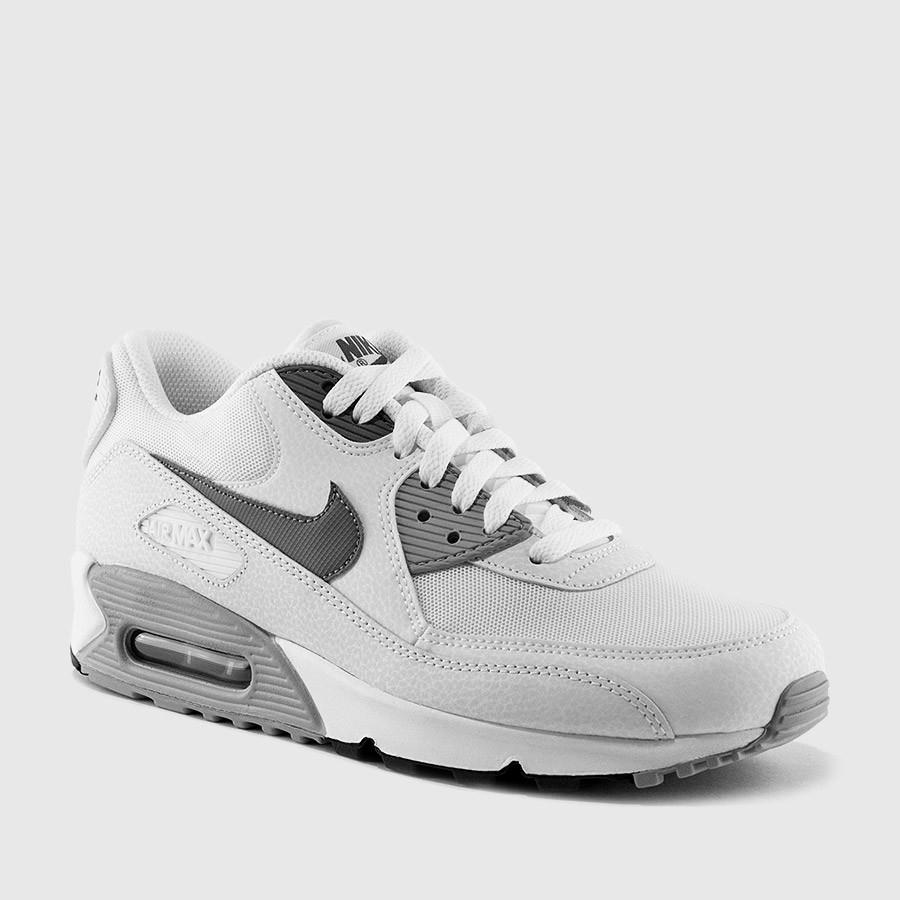 nike air max 90 essential kvinner hvitulv gråsvarte sko Sport Billige ptl9l