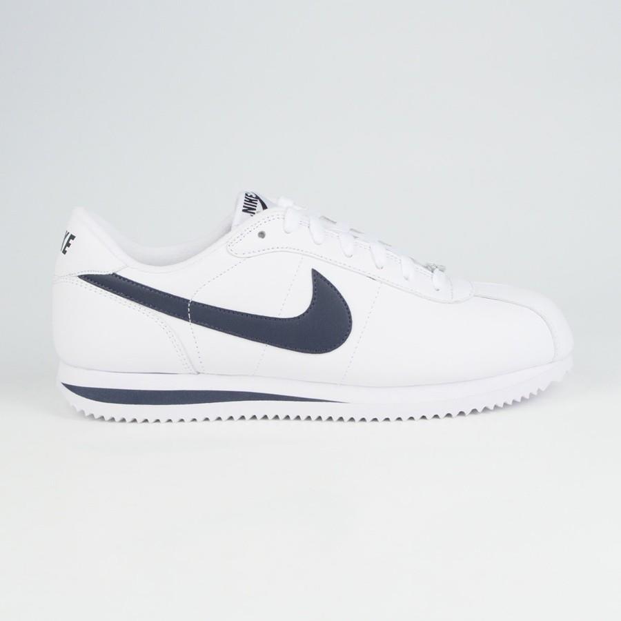 nike cortez basic leather 06 menn hvitnavy sko Lavpris Rimelig x56cq