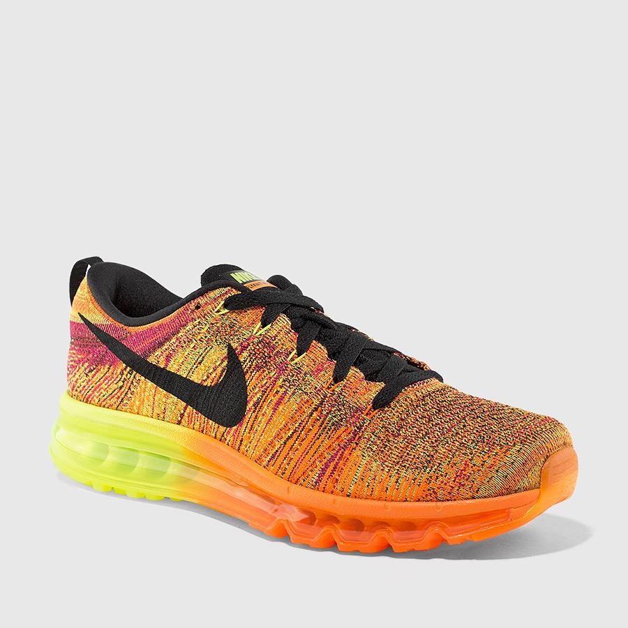 nike flyknit max menn orangevoltfireberrysvarte sko Ingen Skatt p6qj8