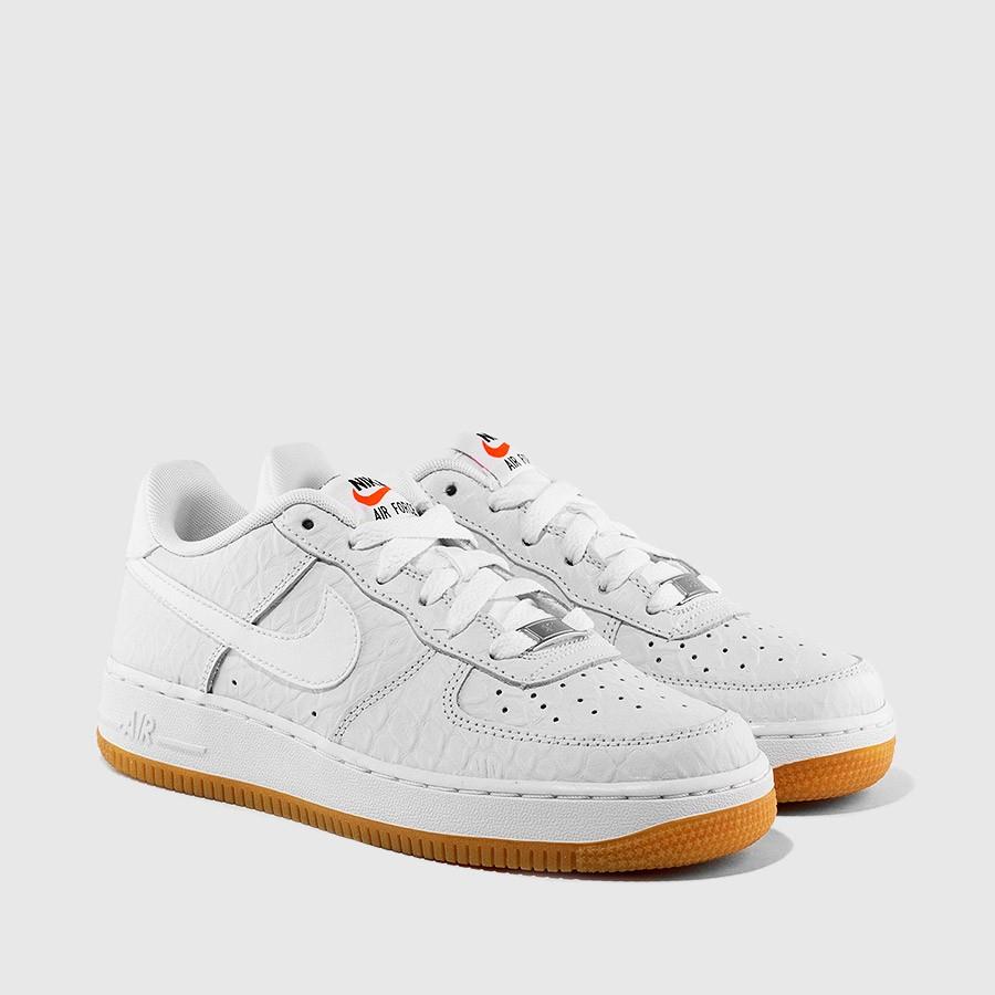 nike grade school air force 1 menn hvit gumlett brunhvit sko Vakker Engros Salg ep3p8