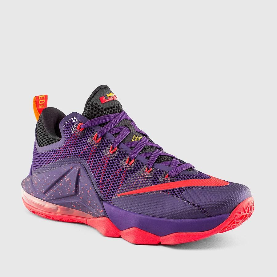 nike lebron 12 low raptors menn retten lillalaser orange sko Outlet Sko d5o41