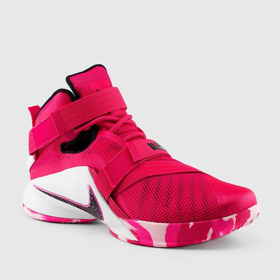 nike lebron soldier 9 think pink menn vivid rosahvitrosa pow sko Nye Sko f1he5