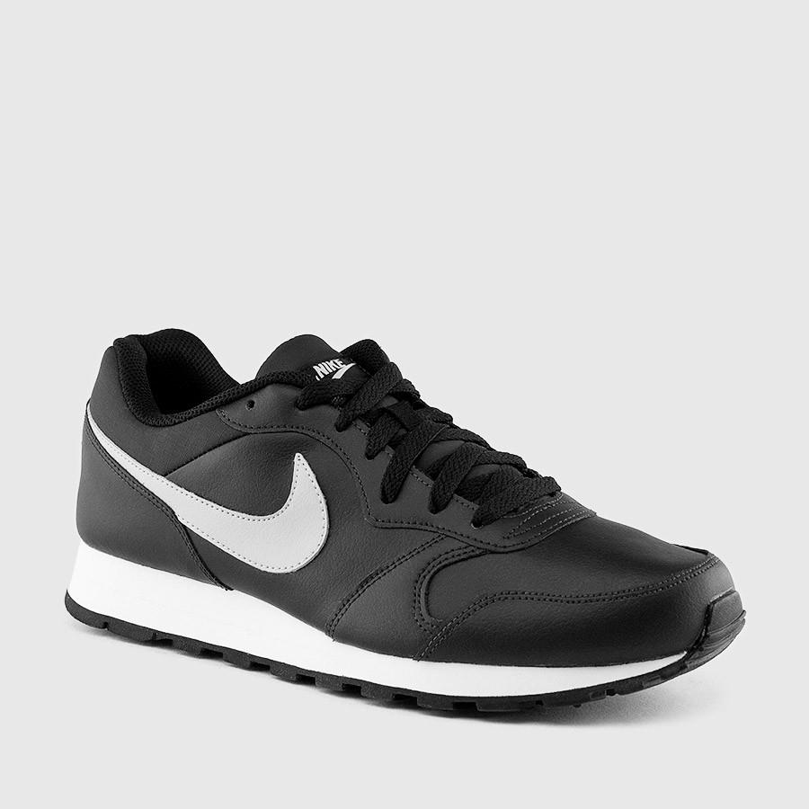 nike md runner 2 leather menn svarteulv grå sko Utforming 0401s