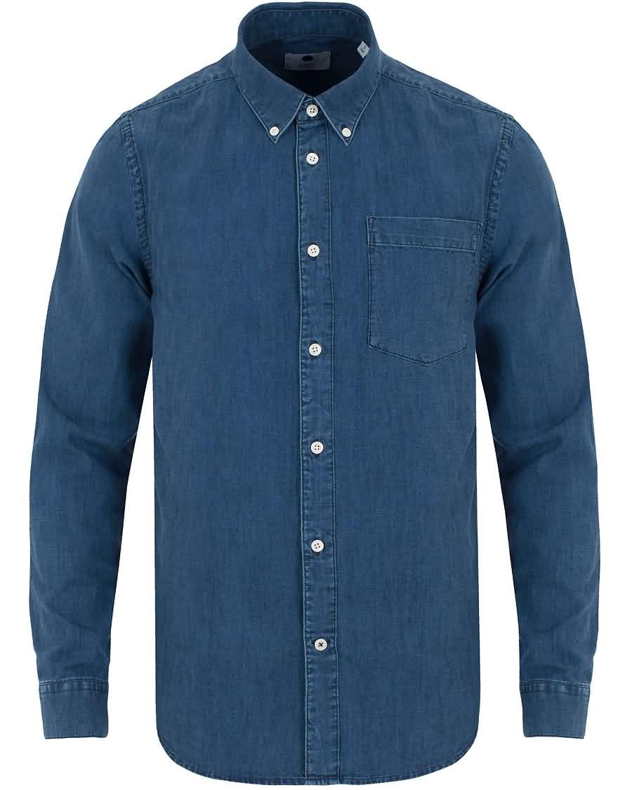 nn07 falk denim shirt indigo blue Opprinnelige Prisen a566n