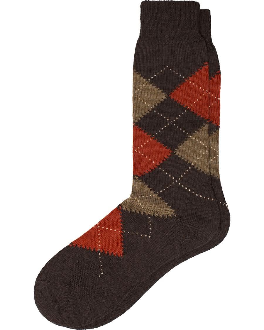 pantherella racton argyle merinonylon sock dark brown På Salg Roman uc3uf