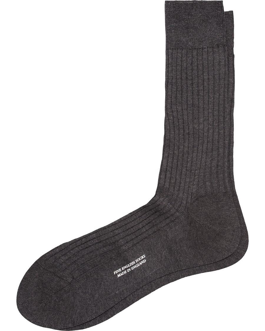 pantherella vale cotton socks dark grey Billig 9kx6g