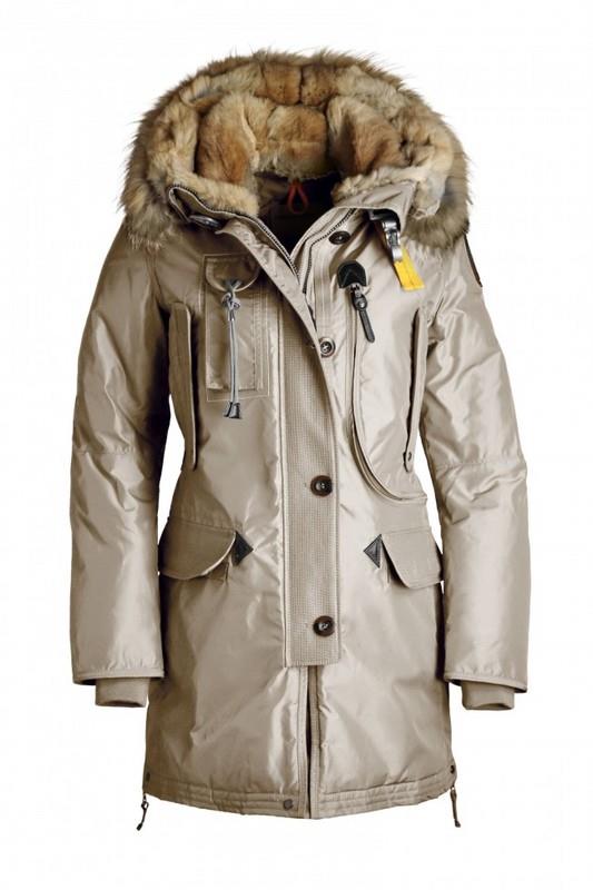 parajumpers kodiak jakke kvinner parka dunjakke beige På Salg pzp4k