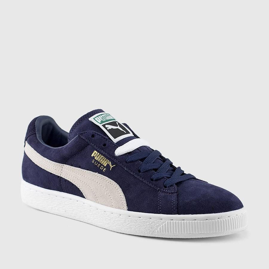 puma suede classic menn navyhvit sko Fottøy Forhandlere o3nex