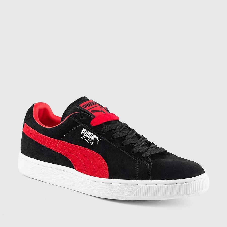 puma suede classic menn svarterød sko Ny Ankomst z7x29