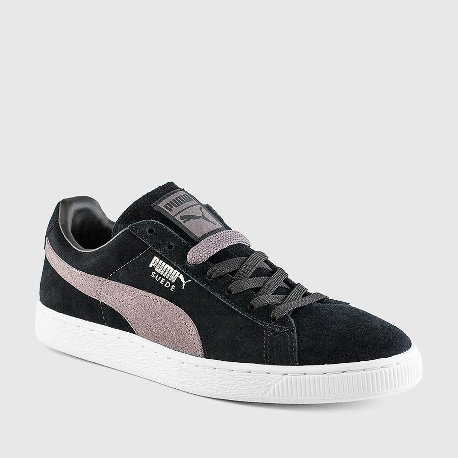 puma suede classic menn svartesteel grå sko Lav Pris iy6vz