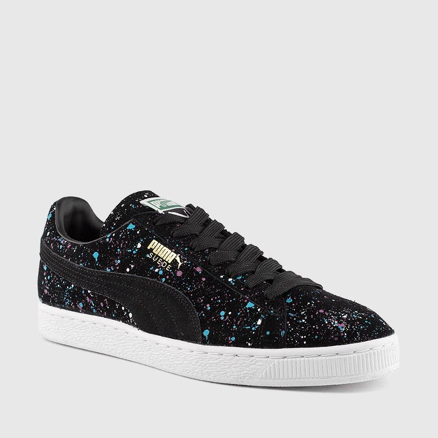 puma suede classic splatter menn svarte sko Fantastisk 81br3