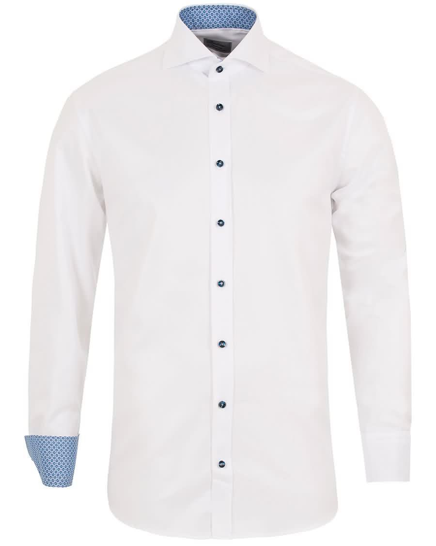 stenströms fitted body contrast shirt white Engros Ingen Skatt abmxp