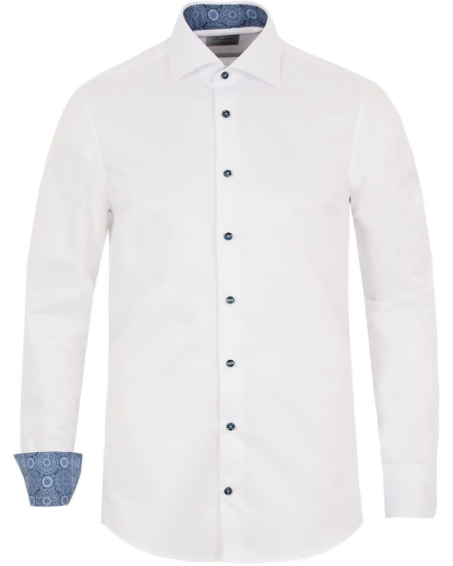 stenströms slimline contrast medallion shirt white Zero Profit z2ghk