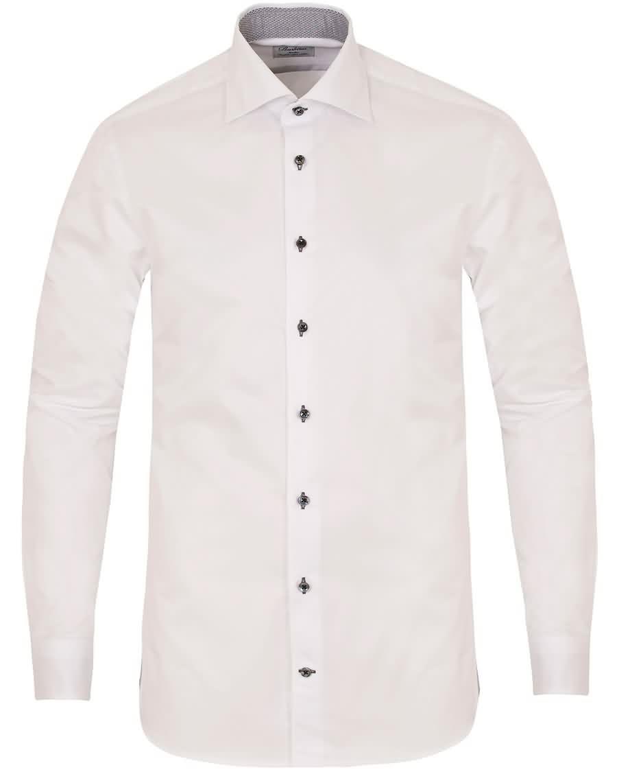 stenströms slimline contrast shirt white Butikker ccfn7