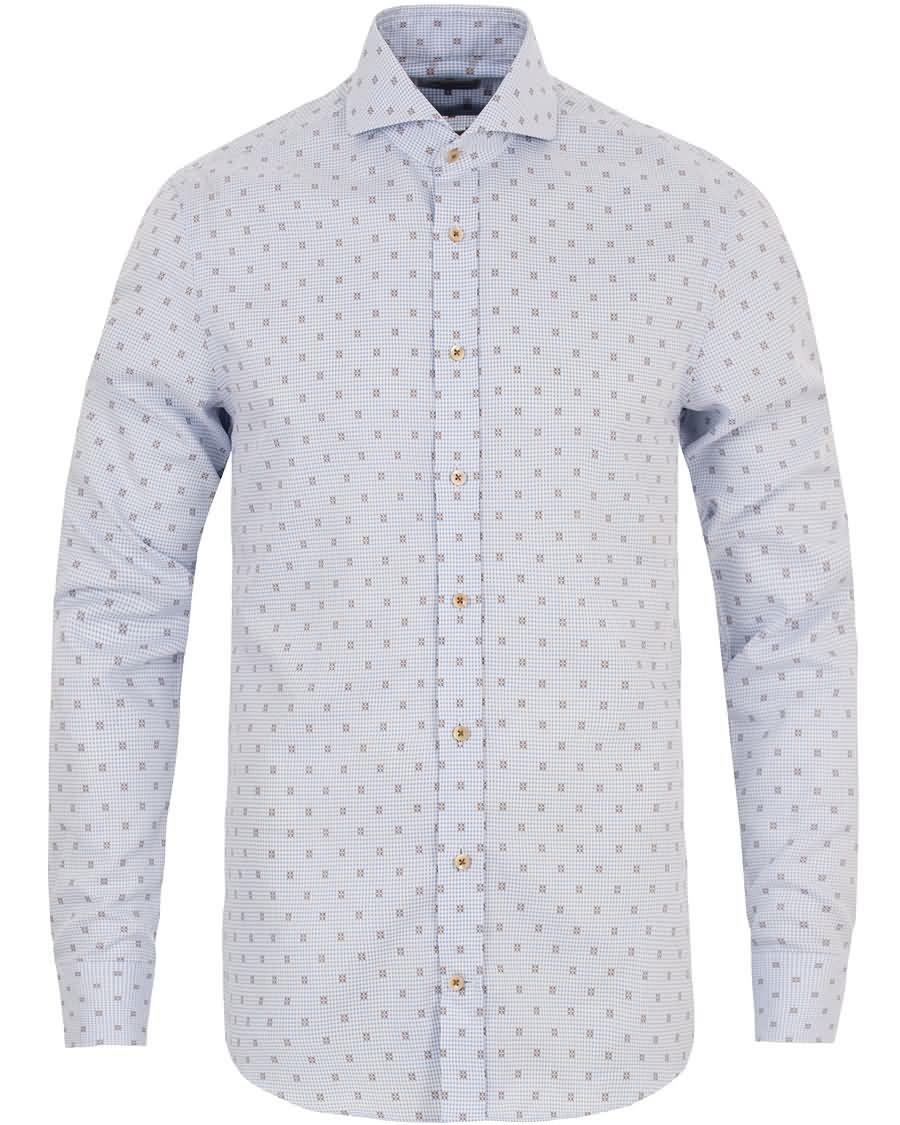 stenströms slimline structure shirt light blue Slipp Engros k76vb