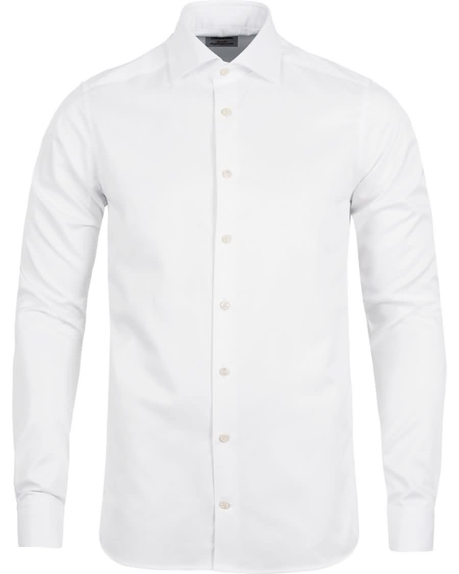 stenströms superslim plain shirt white Fashion Roman 0y93d