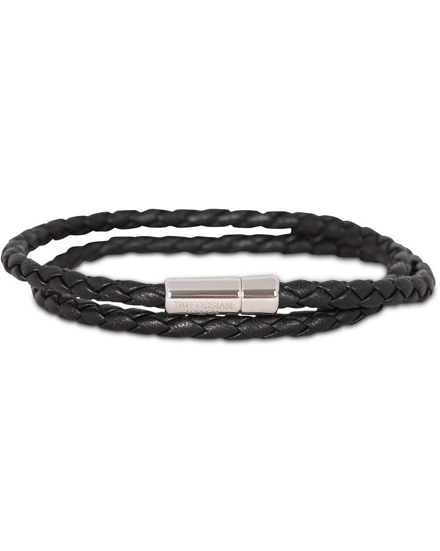 tateossian scoubidou pop leather bracelet black kdf7t