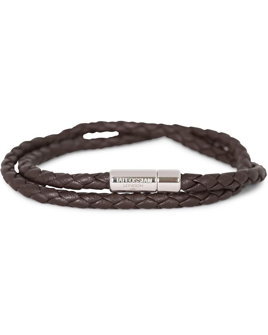 tateossian scoubidou pop leather bracelet dark brown hsmu1