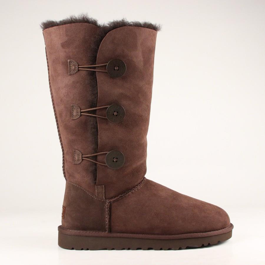 ugg bailey button triplet kvinner chocolate boots Hot Salg Mote 9t0bm