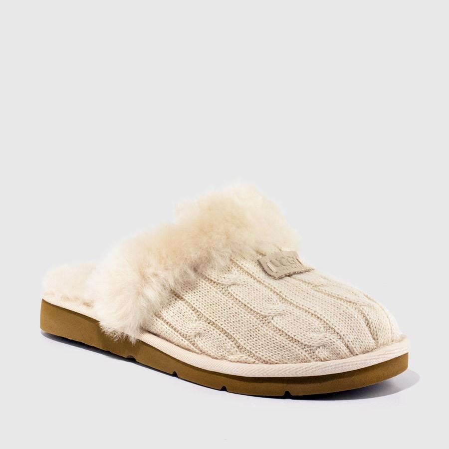 ugg cozy knit kvinner cream tøfler Sykepleier Sko pvmcf