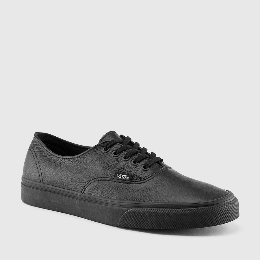 vans authentic decon premium leather menn svarte sko Priser Sko 0ovaa