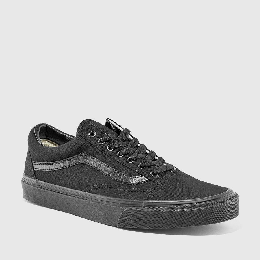 vans old skool canvas menn svarte sko Sand For Salg hl0qn