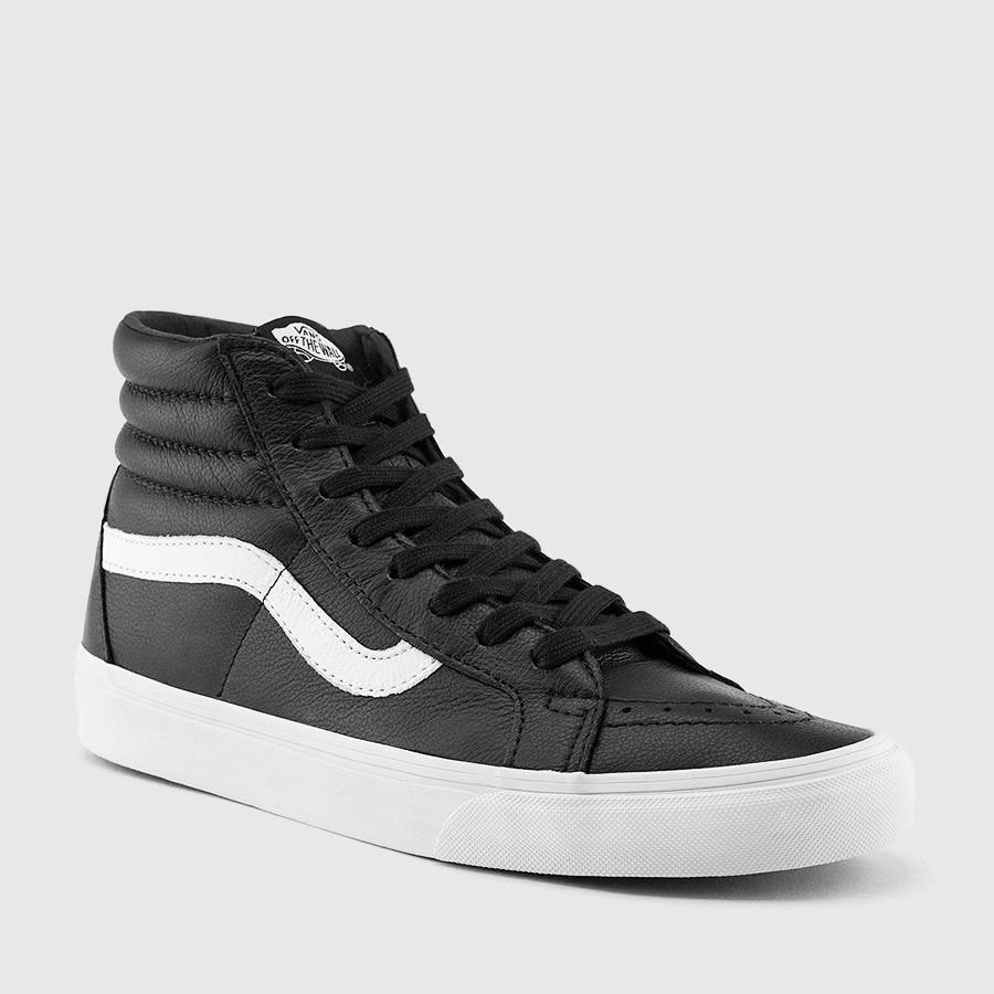 vans sk8 hi reissue premium leather menn svarte sko Stil Butikken 62si5