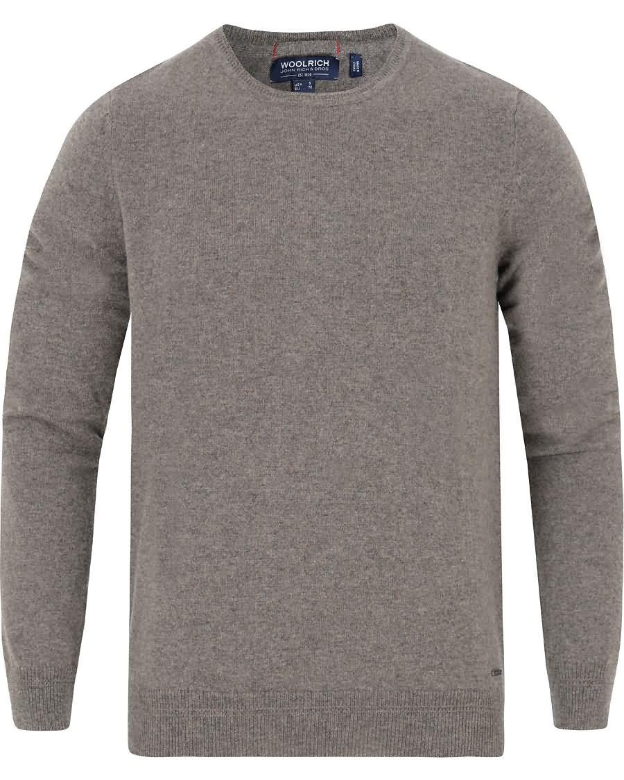 woolrich cashmere crew neck bungee cord brown Kvalitet 6nrwm