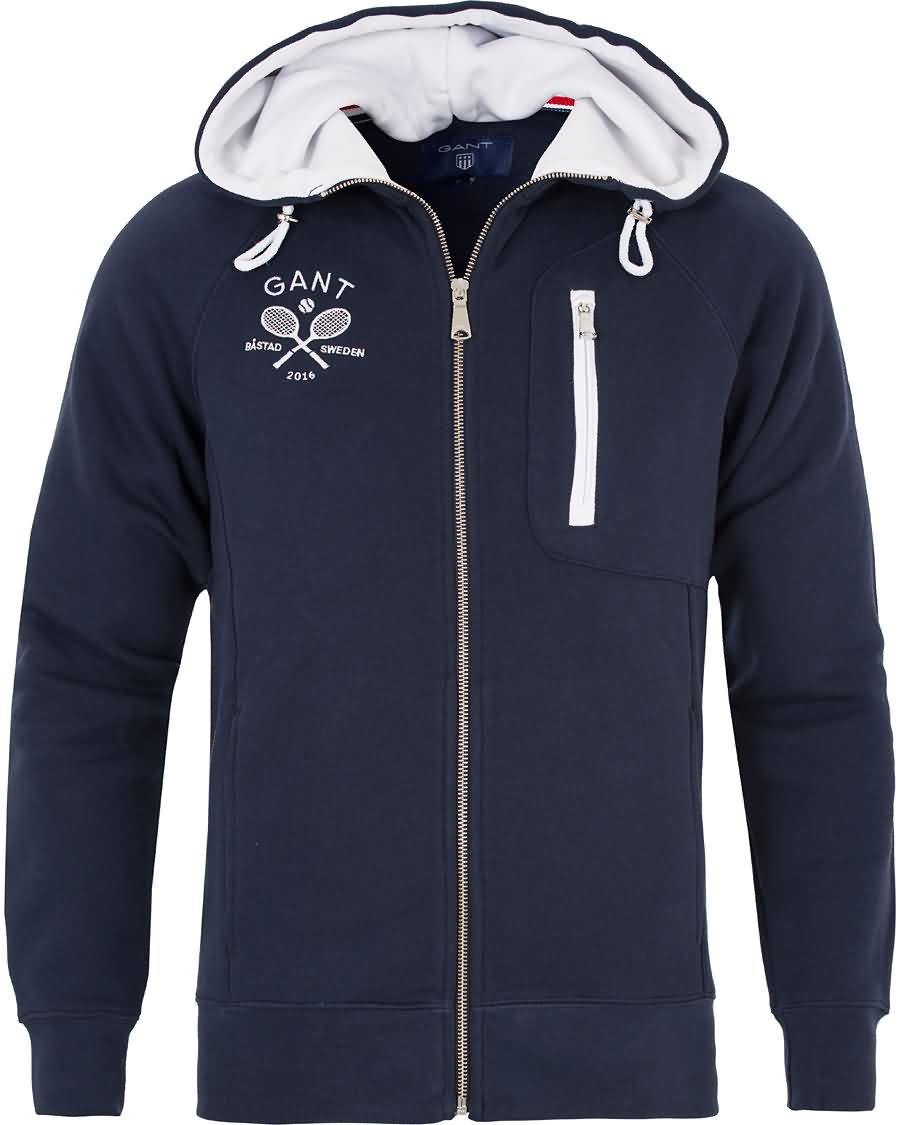 gant båstad full zip hoodie marine Klesbutikk Linjer lei1d