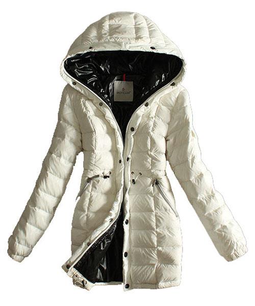 moncler coats kvinner breasted pure color hvit Mote Kul px73o